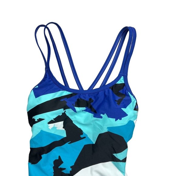 Champion Signature Racer One Piece Swimsuit Size SMALL 4 6 Strappy Back 27SF8026 - Picture 3 of 8